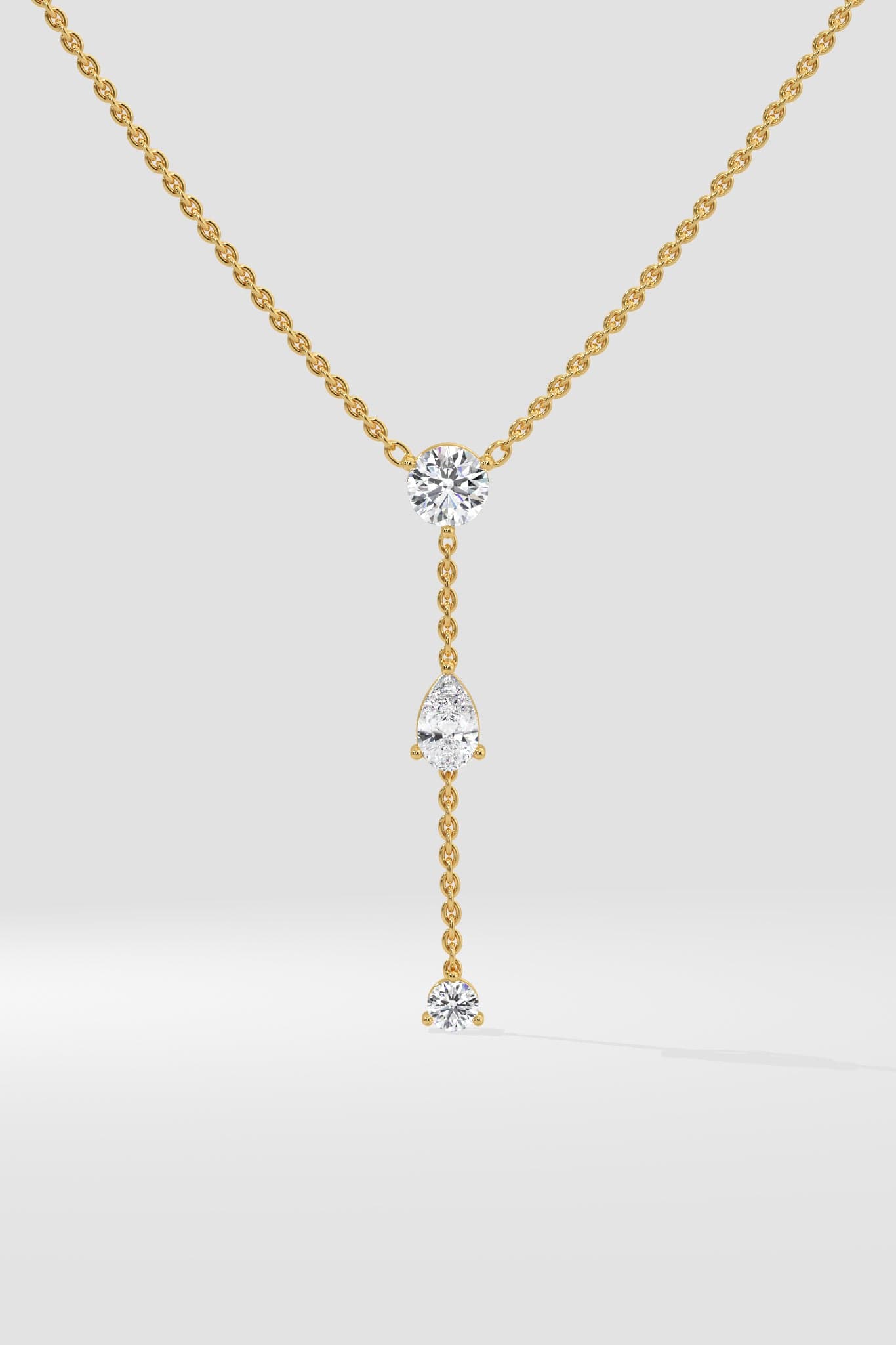 1 Ct Pearline Lariat Necklace - House of Quadri