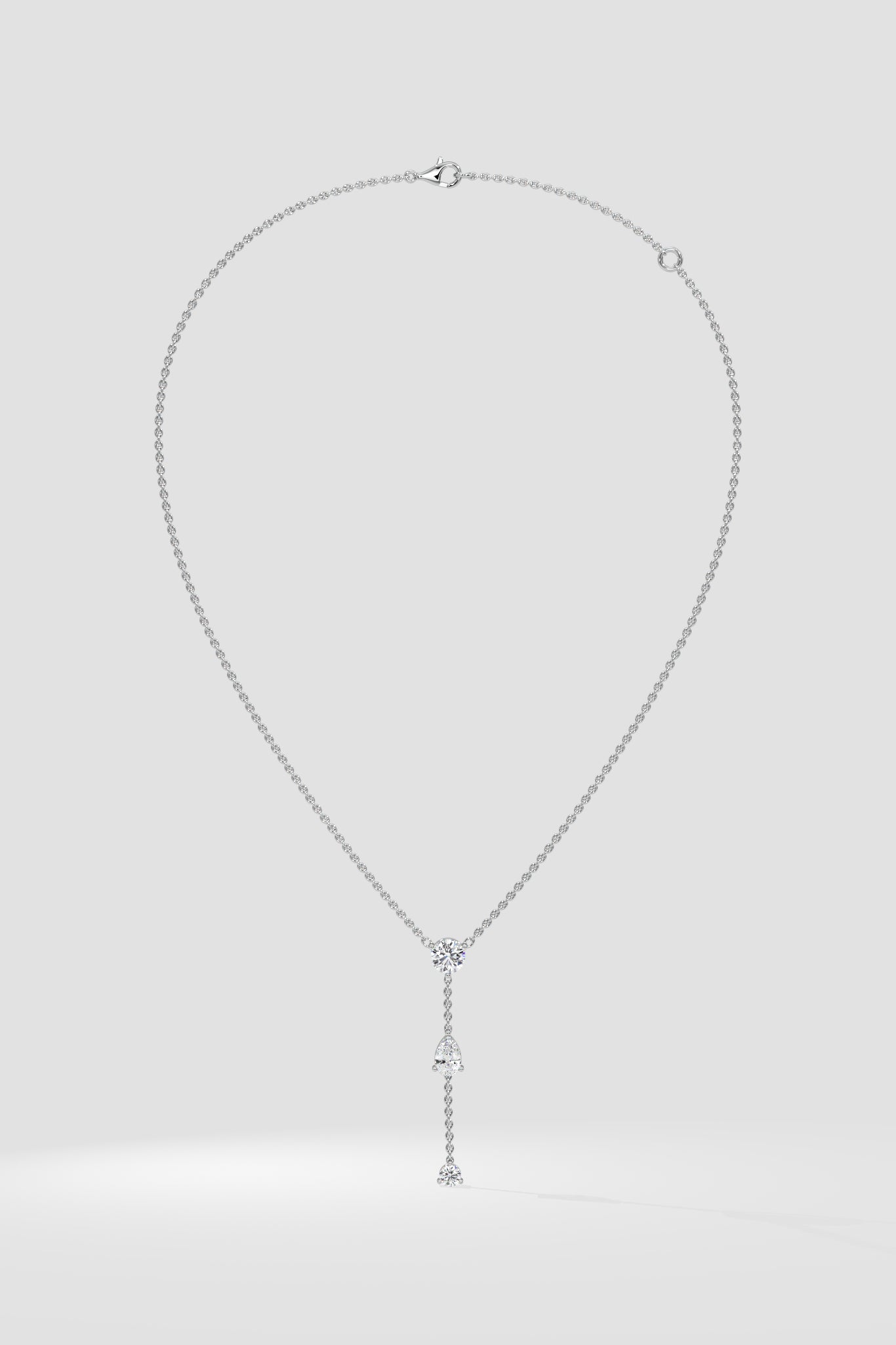 1 Ct Pearline Lariat Necklace - House of Quadri