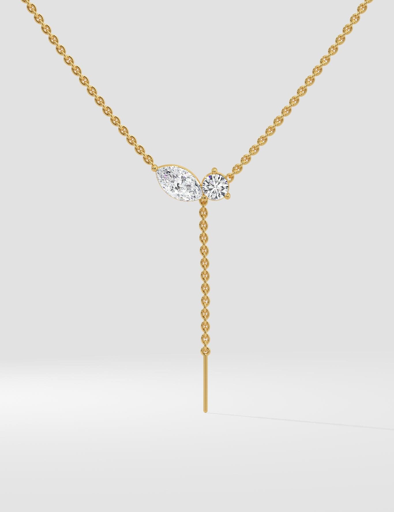 Toi-et-Moi Drop Necklace - House of Quadri