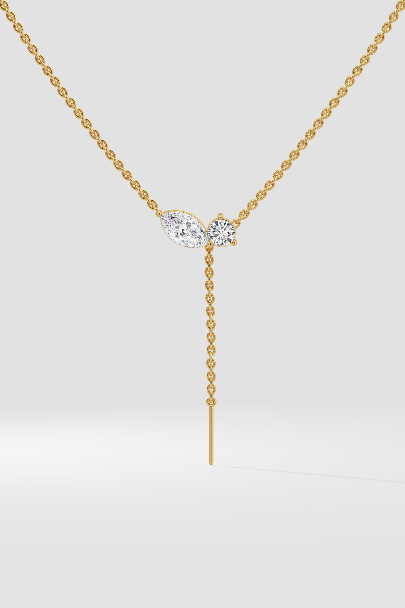 Toi-et-Moi Drop Necklace - House of Quadri
