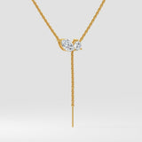 Toi-et-Moi Drop Necklace - House of Quadri