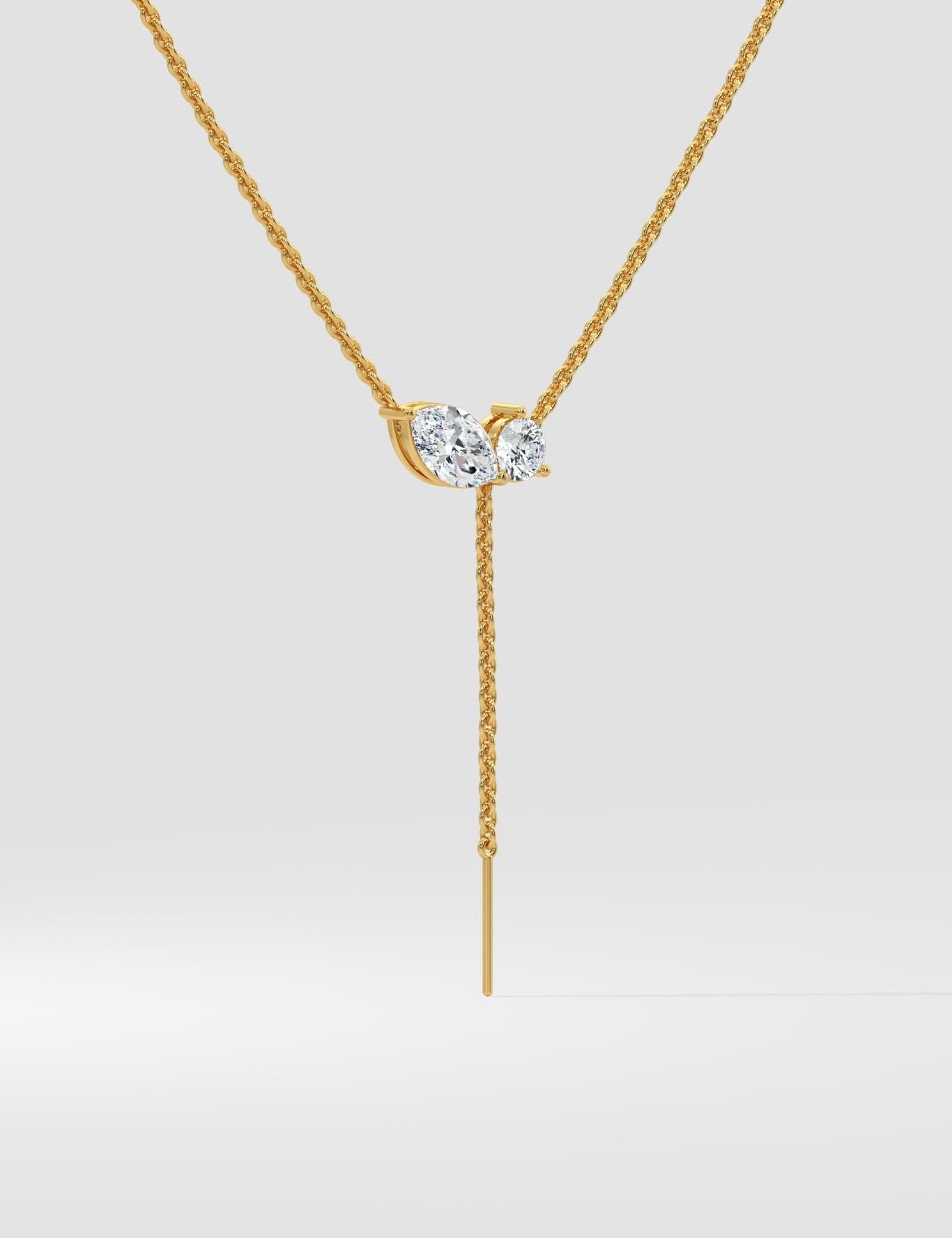 Toi-et-Moi Drop Necklace - House of Quadri