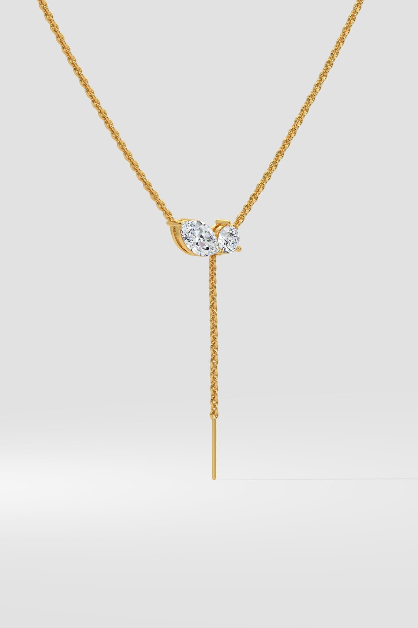 Toi-et-Moi Drop Necklace - House of Quadri