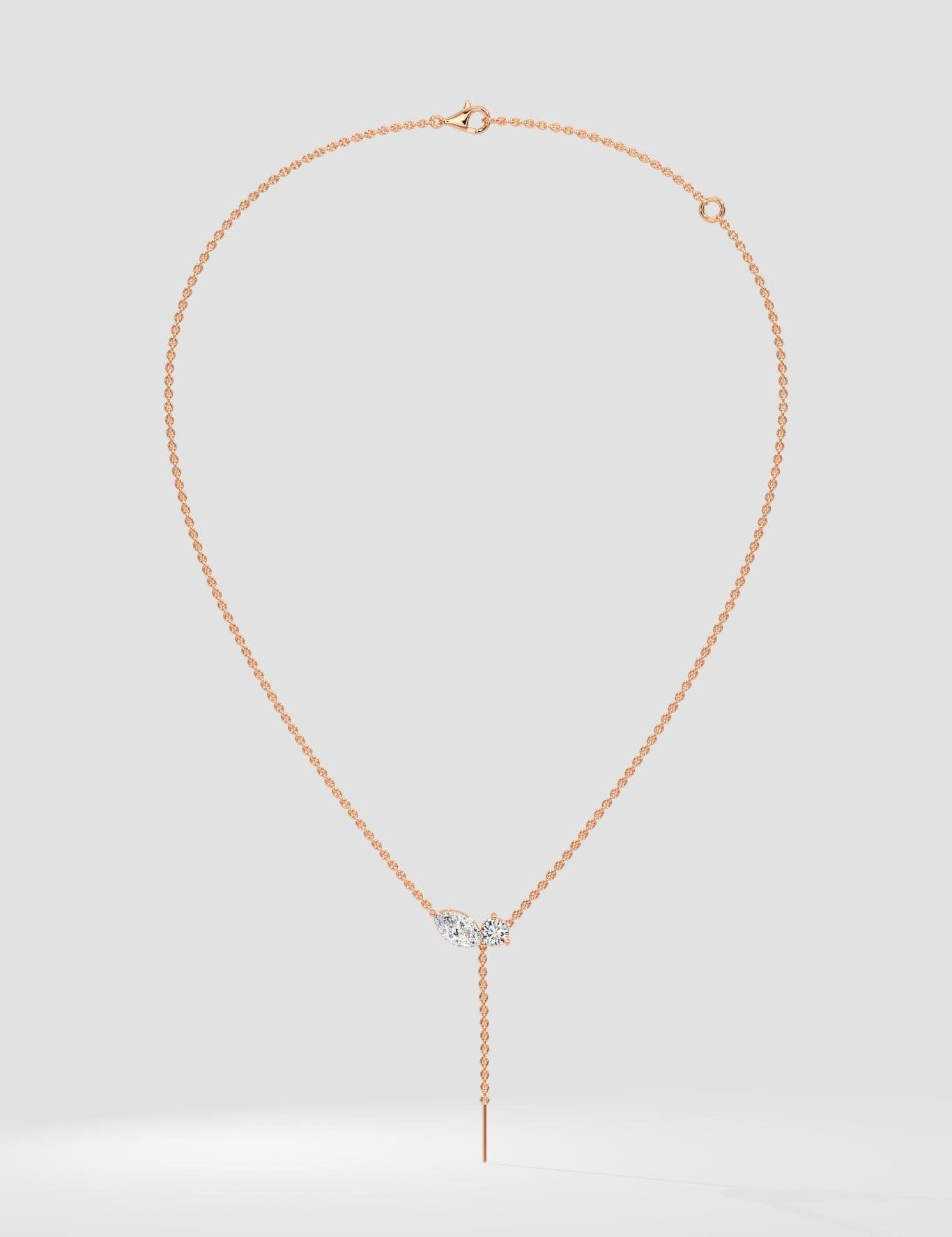 Toi-et-Moi Drop Necklace - House of Quadri