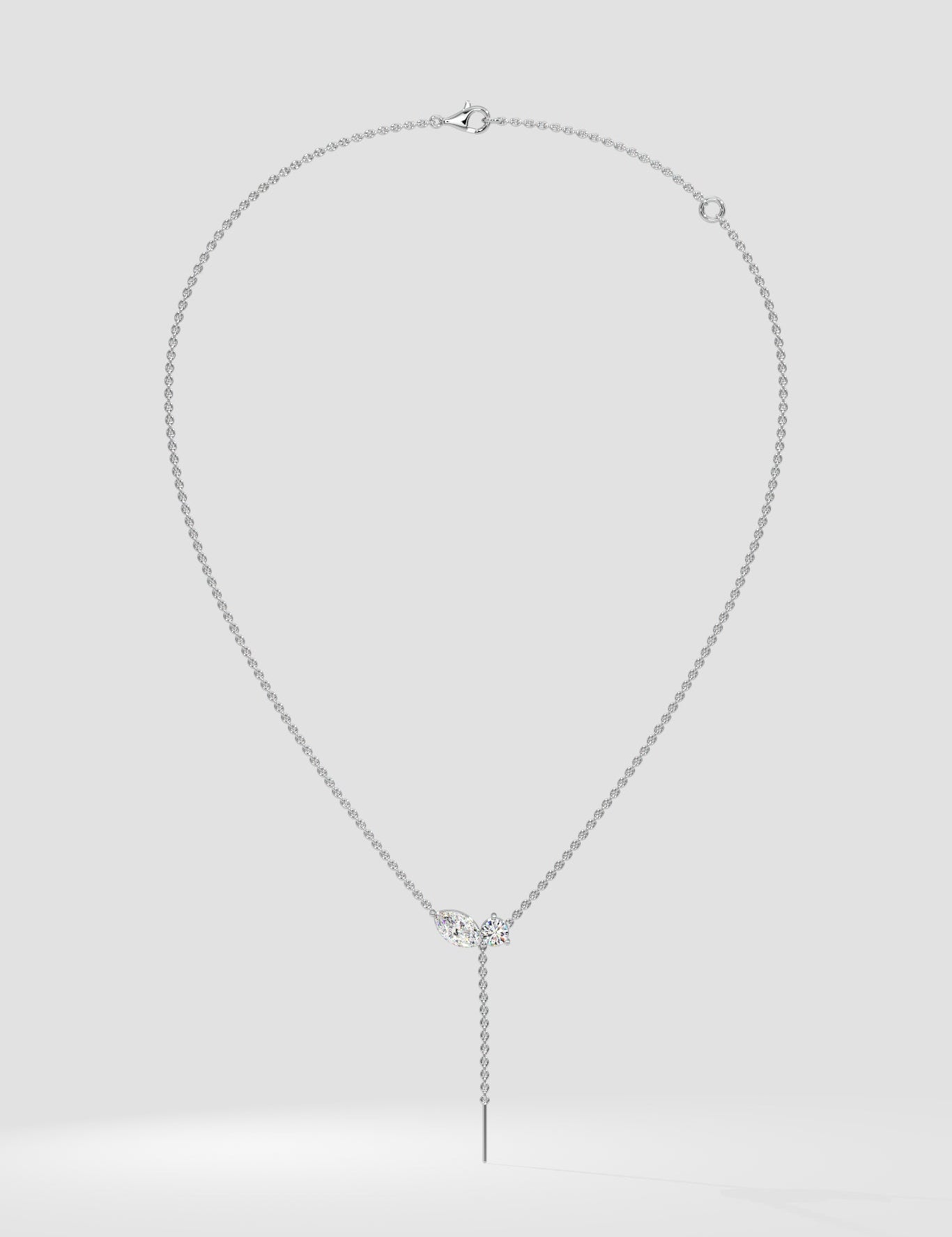 Toi-et-Moi Drop Necklace - House of Quadri