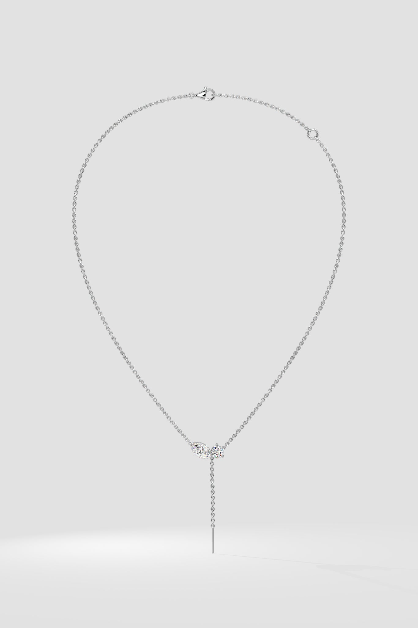 Toi-et-Moi Drop Necklace - House of Quadri