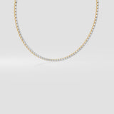 0.08 Ct Half-Bezel Tennis Necklace