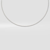 0.08 Ct Half-Bezel Tennis Necklace