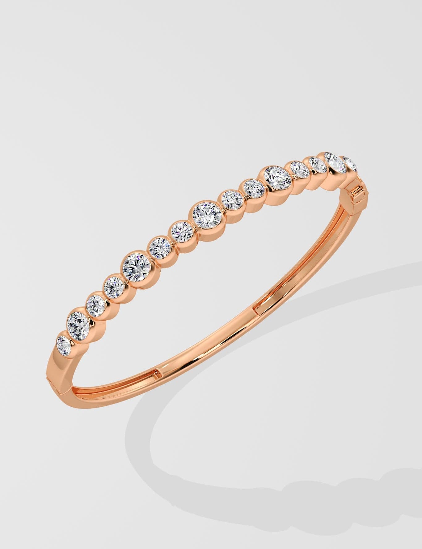 Alter Bezel Oval Bangle - House Of Quadri