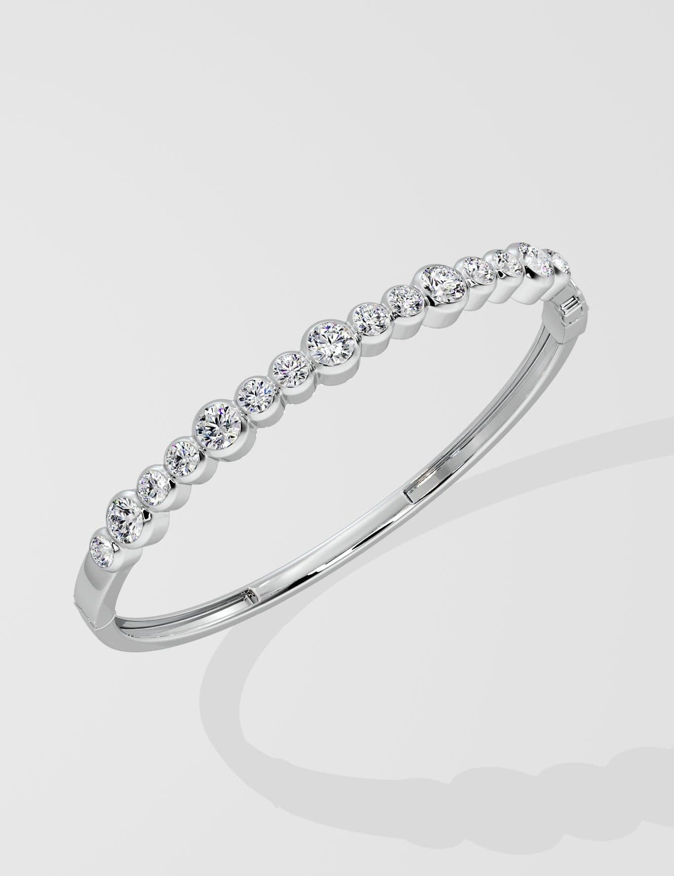 Alter Bezel Oval Bangle - House Of Quadri