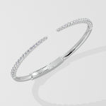 Lab Grown Diamond Open Stack Oval Bangle