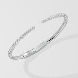 Lab Grown Diamond Open Stack Oval Bangle