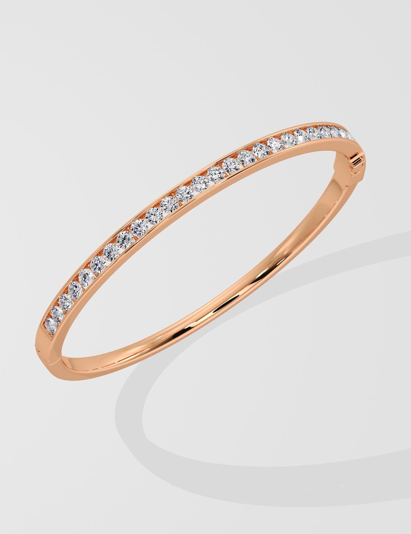 Channel Oval Bangle - House Of Quadri