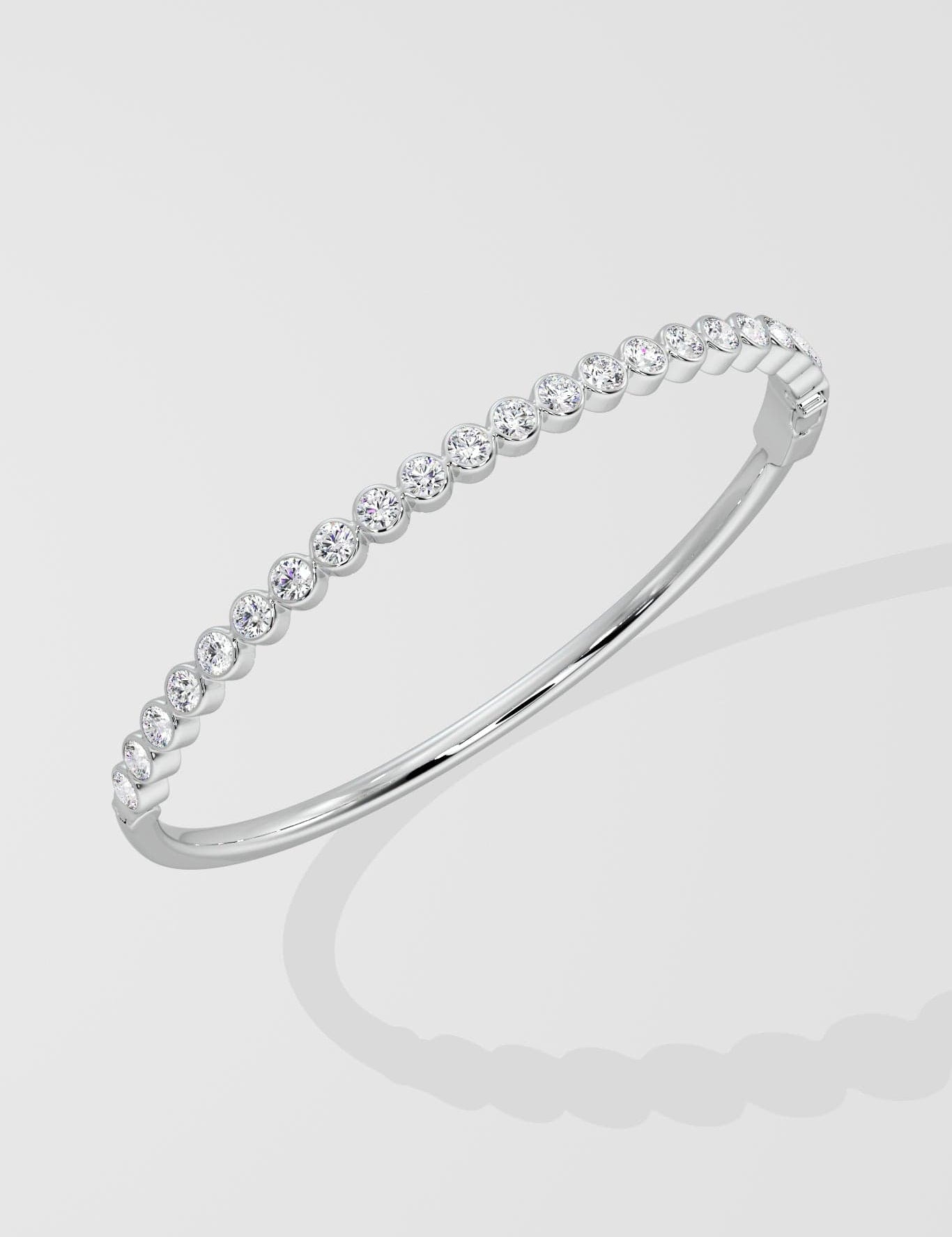 Classic Bezel Oval Bangle - House Of Quadri