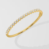 Classic Bezel Oval Bangle