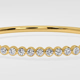 Classic Bezel Oval Bangle