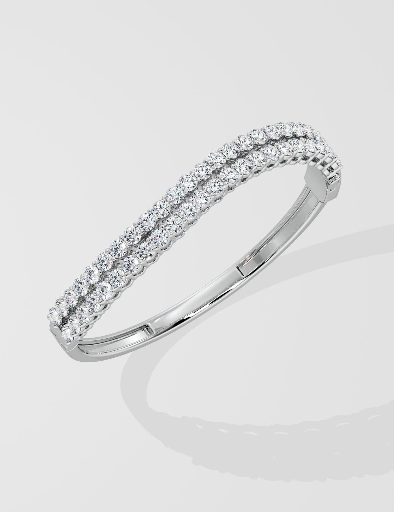 Dual Swirl Oval Bangle - House Of Quadri