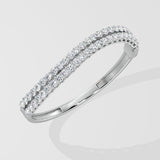 Dual Swirl Oval Bangle