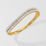 Dual Swirl Oval Bangle