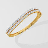 Dual Swirl Oval Bangle