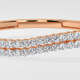 Dual Swirl Oval Bangle