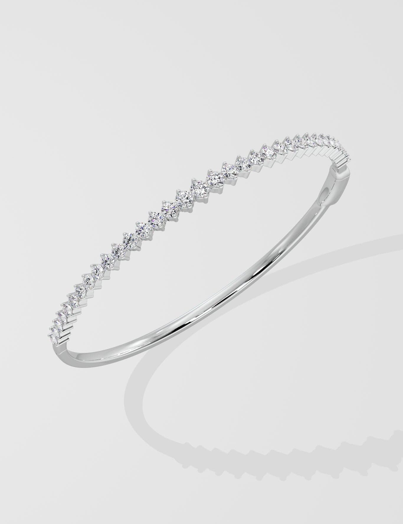 0.07 ct Spark Oval Bangle - House Of Quadri