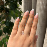 2 Ct Oval Modified Brilliant Cut (Vivid Pink) VS1