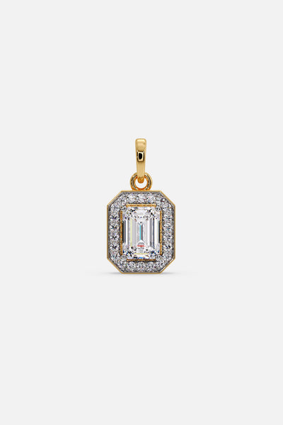 1 ct Emra Pave Halo Pendant