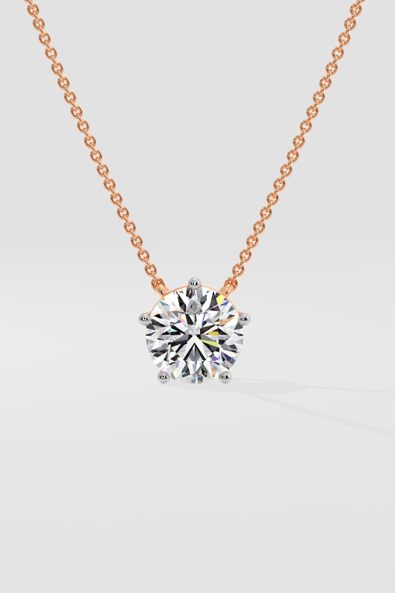 3 ct Solitaire Necklace