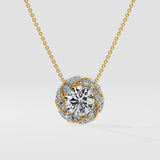Swirl Solitaire Necklace