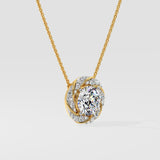 Swirl Solitaire Necklace