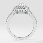 1.5 ct Oval Halo Split Shank Ring - House Of Quadri