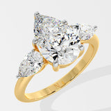 3 ct Pear Three Stone Ring