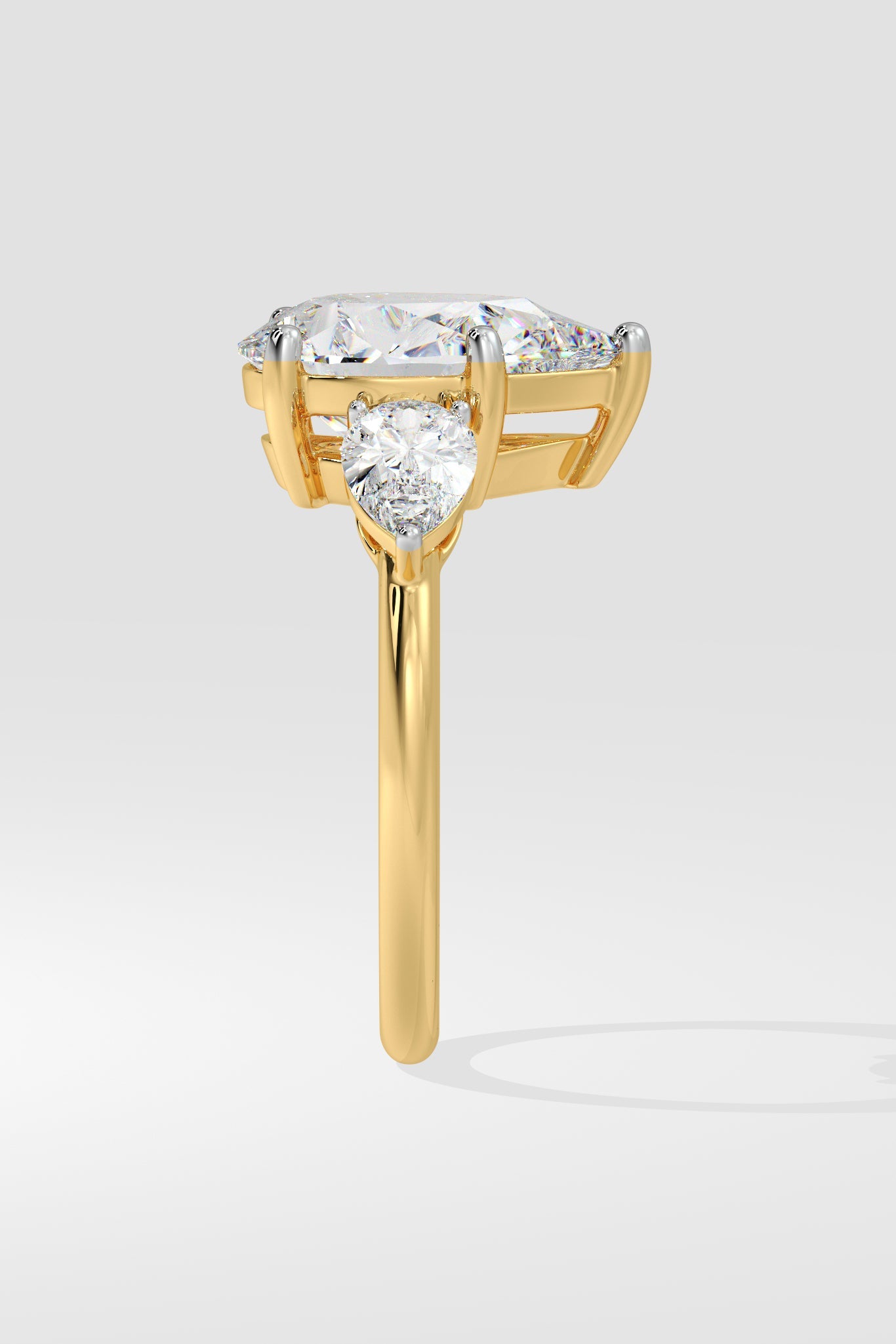 2 ct Pear Three Stone Ring - House Of Quadri