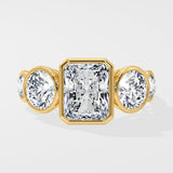 3 ct Radiant Quinary Diamond Ring