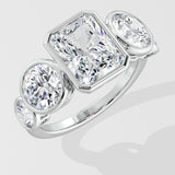 3 ct Radiant Quinary Diamond Ring
