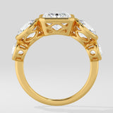 3 ct Radiant Quinary Diamond Ring