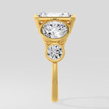 3 ct Radiant Quinary Diamond Ring