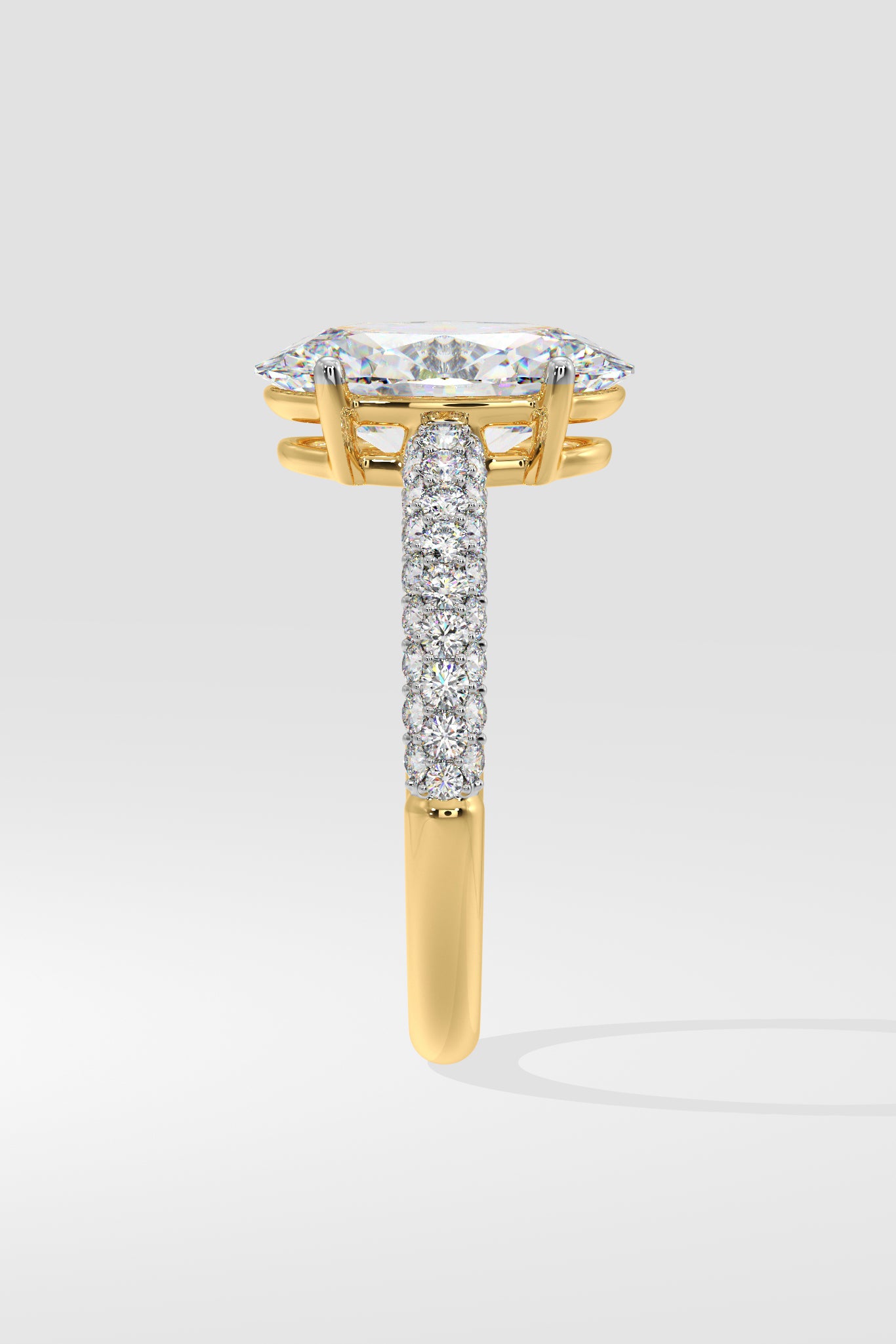 1.5 ct Oval Dome Pave Ring - House Of Quadri