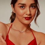 Model Wearing Emra 5 Stone Unity Necklace House of Quadri