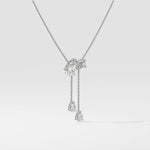 Askew 2 Stone Solitaire Necklace With Drops Close Look House of Quadri