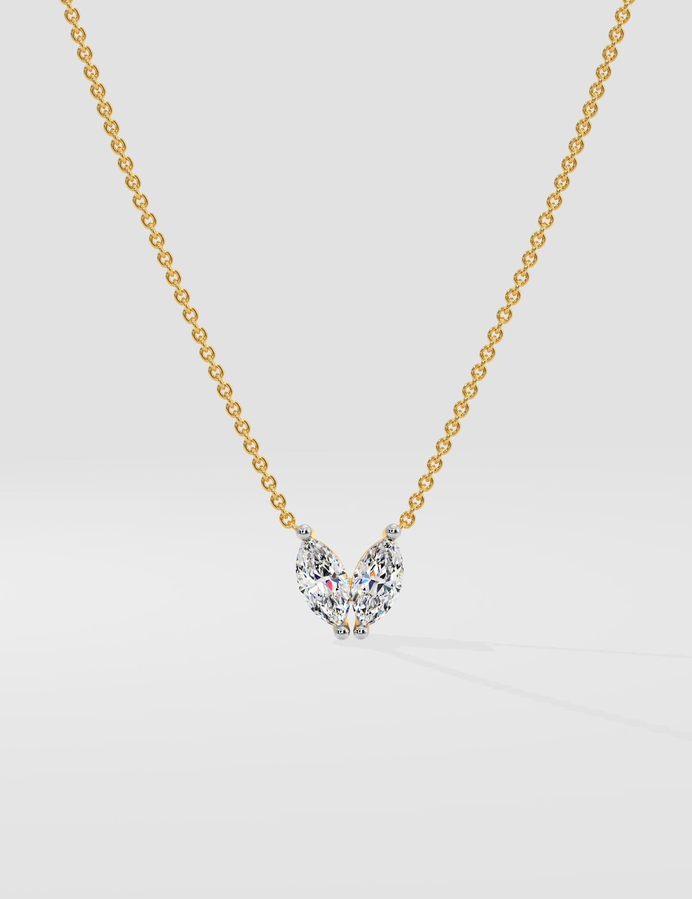 Marquise Heart Duo Necklace - House Of Quadri