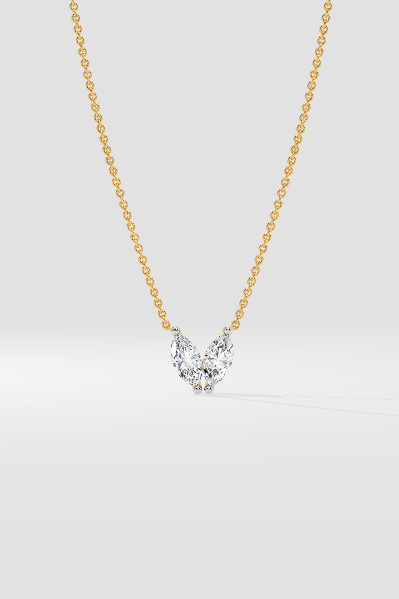 Marquise Heart Duo Necklace - House of Quadri