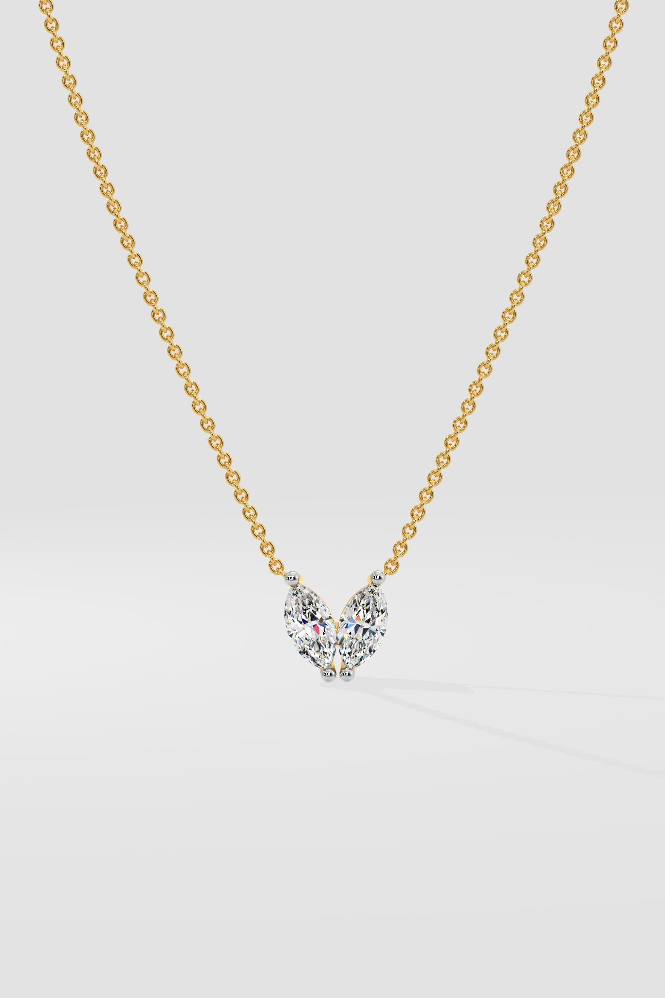 Marquise Heart Duo Necklace - House Of Quadri