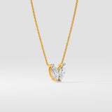 Marquise Heart Duo Necklace - House of Quadri