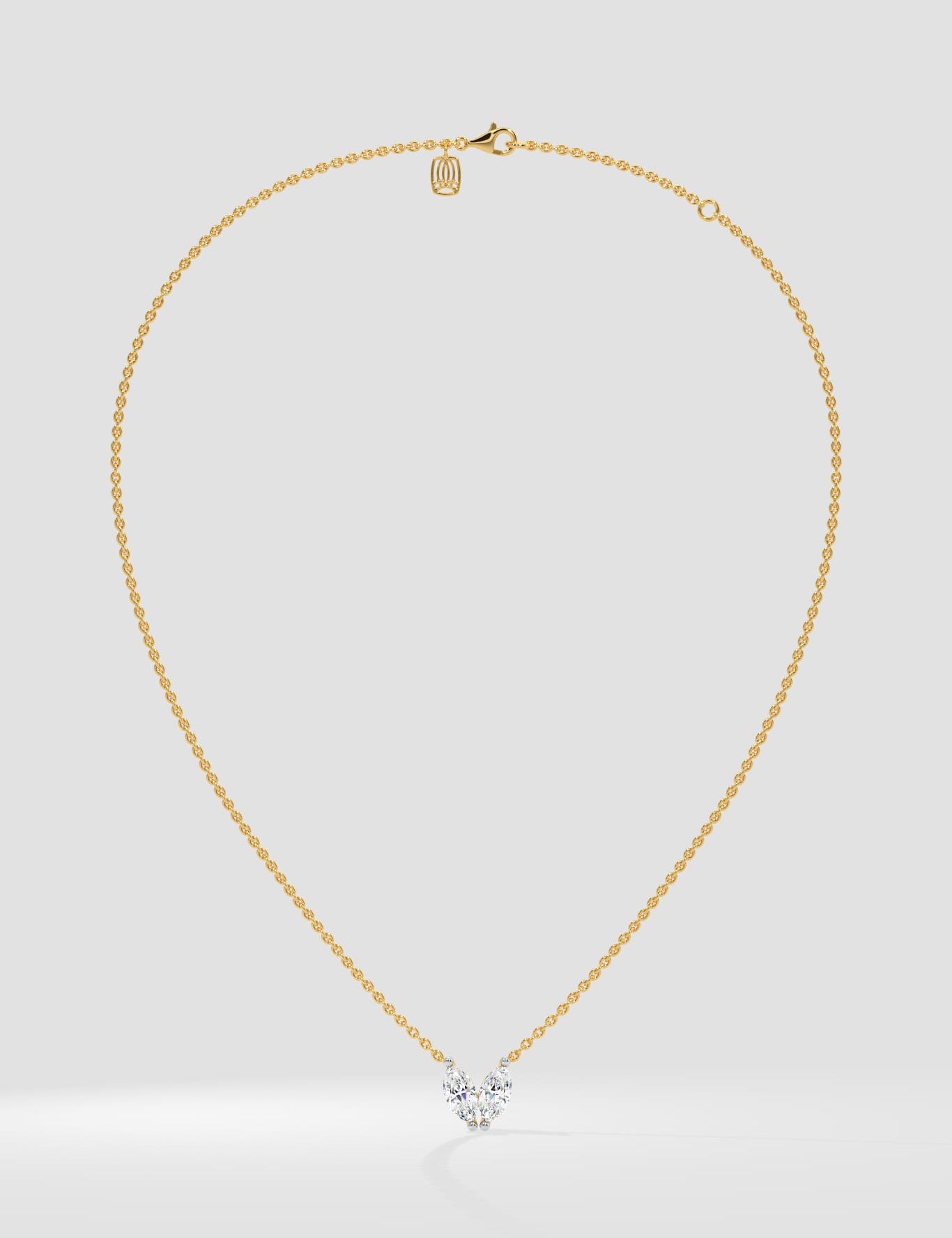 Marquise Heart Duo Necklace - House of Quadri