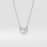 The Duo Heart Necklace - House of Quadri