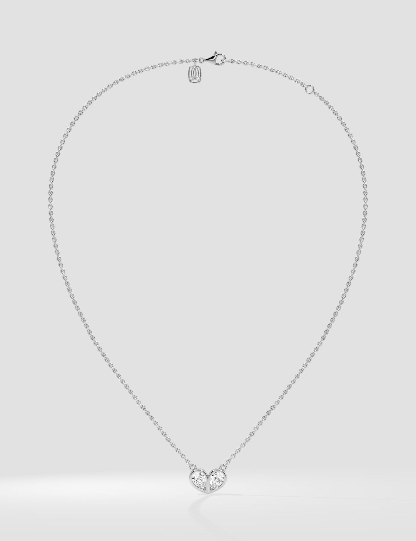 The Duo Heart Necklace - House of Quadri
