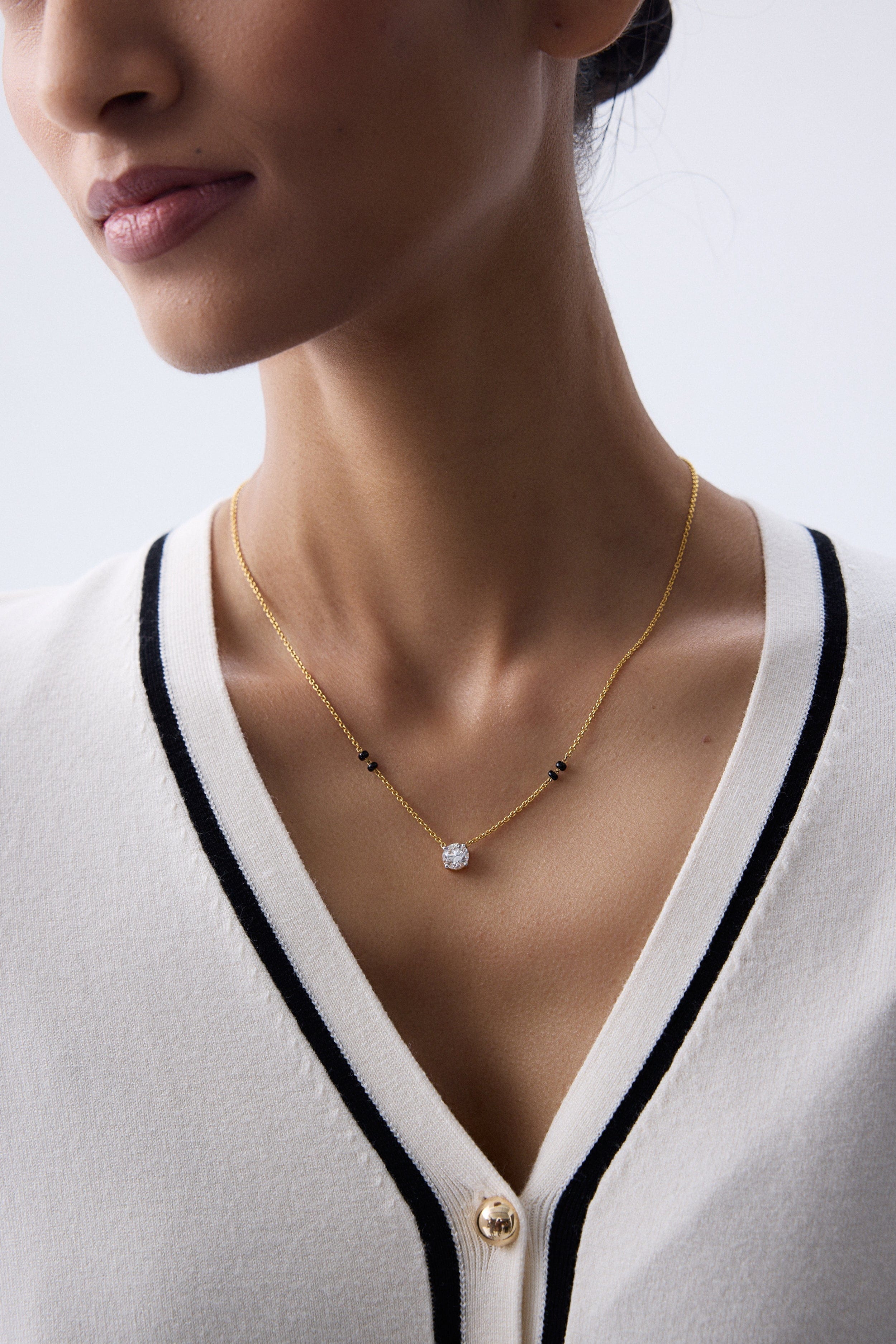 1 ct Solitaire Mangalsutra - House Of Quadri