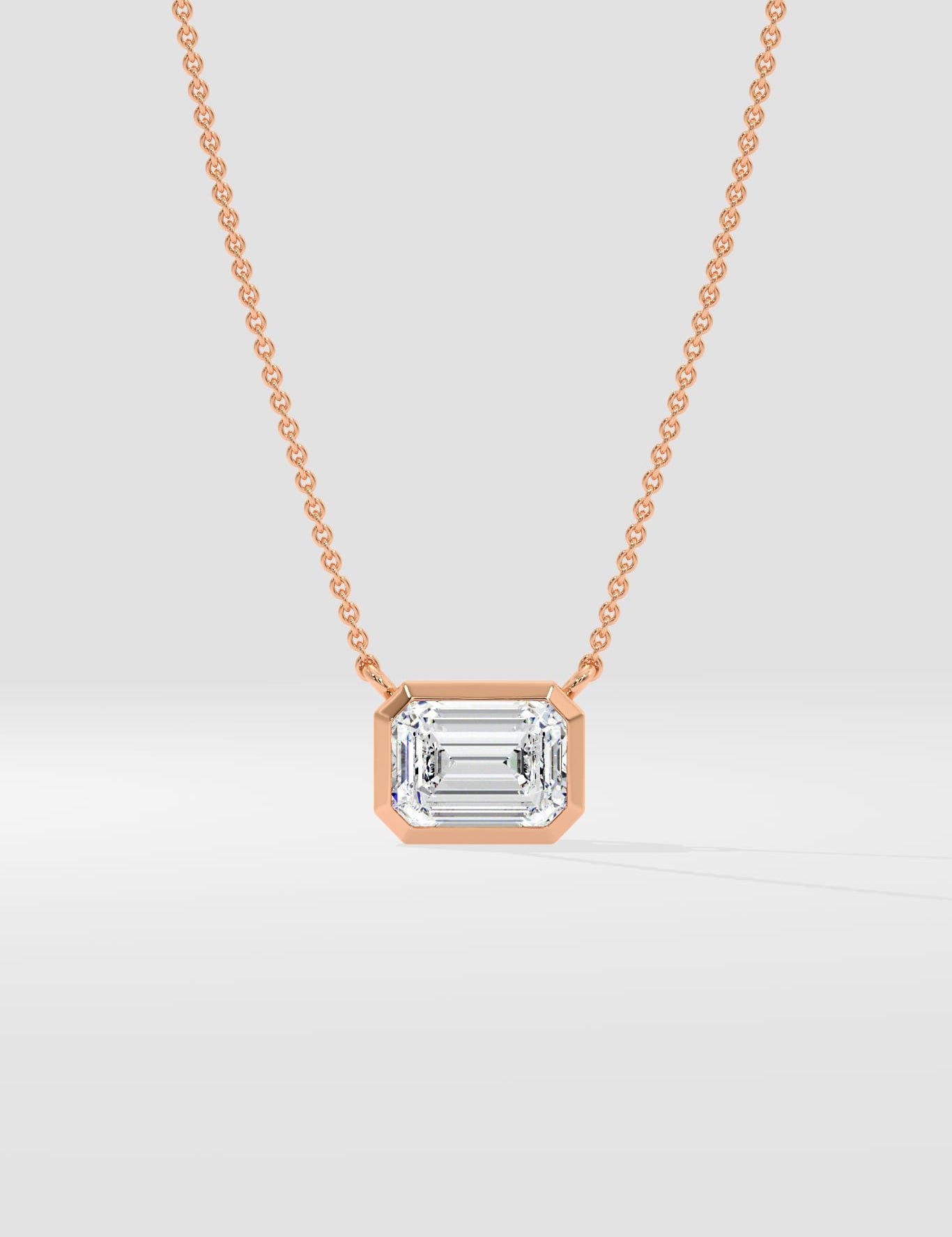 1 ct East West Emerald Necklace - House of Quadri